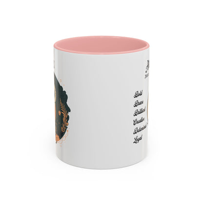 Aries Zodiac Accent Coffee Mug - Bold & Creative Zodiac Mug (11oz)