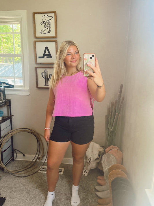 ZENANA BLACK DENIM SHORT