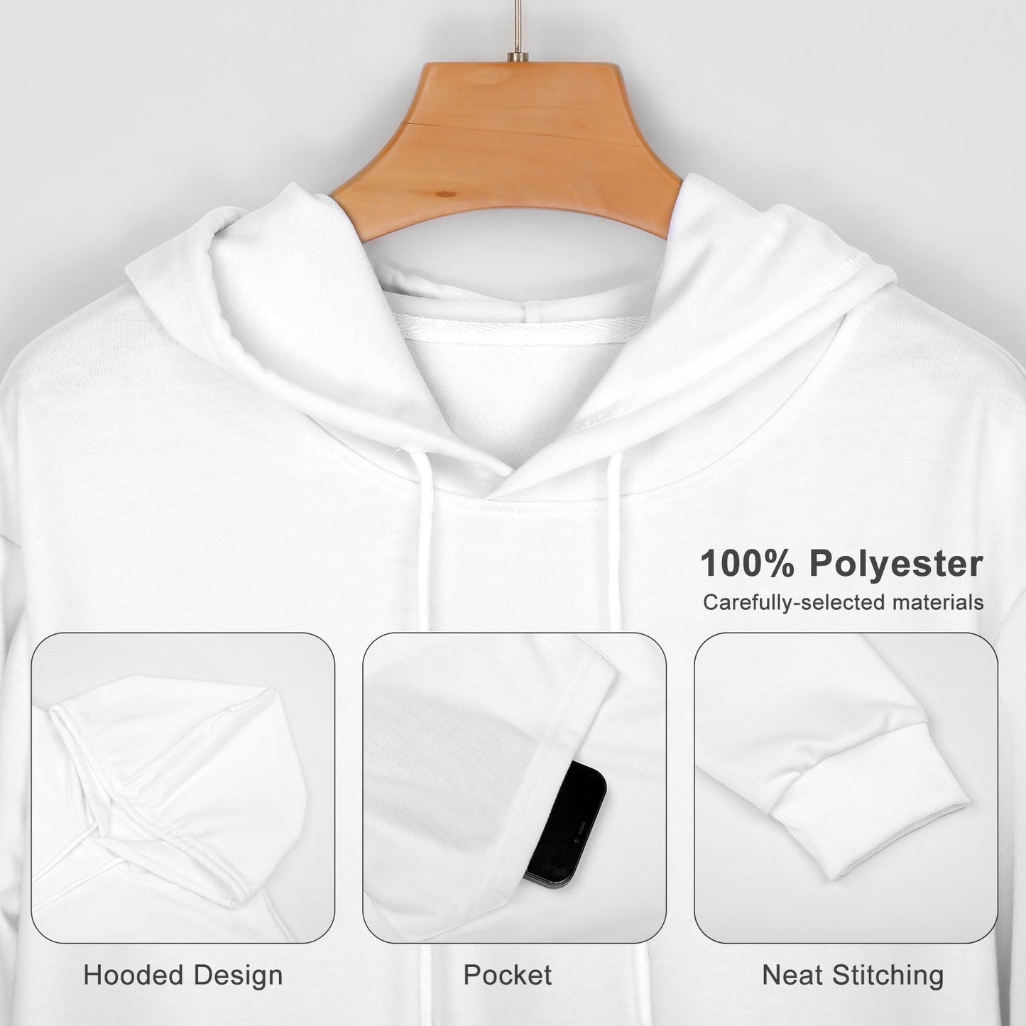 Munsieur Design Graphic Hoodie Set for Men "Hustle and Pray"