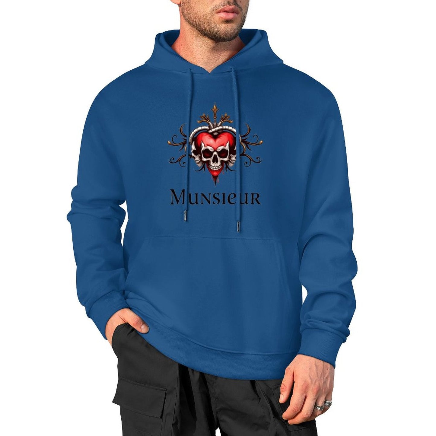 Munsieur Deadly Love: Skull Hoodie for Men
