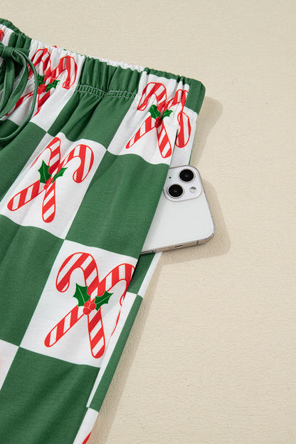 Christmas Holly Jolly Checker Pajama Set