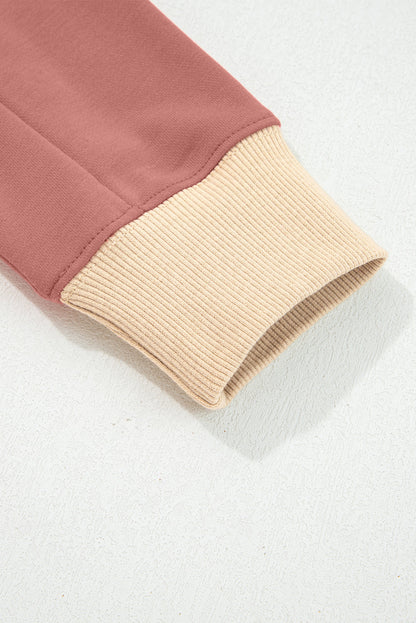 Star Patchwork Reverse Seam Drop Shoulder Sweatshirt