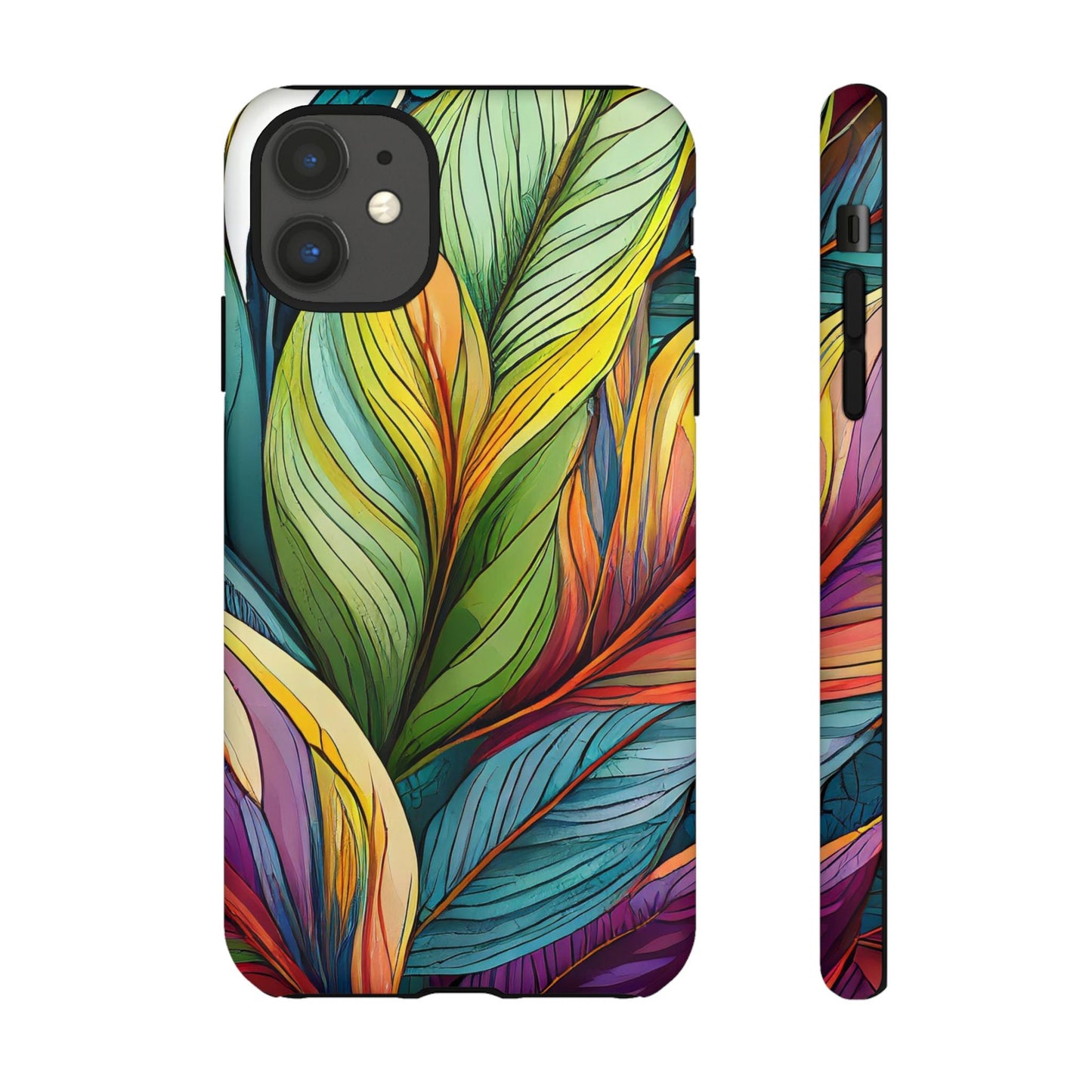 Vibrant Tropical Leaf Tough Phone Case