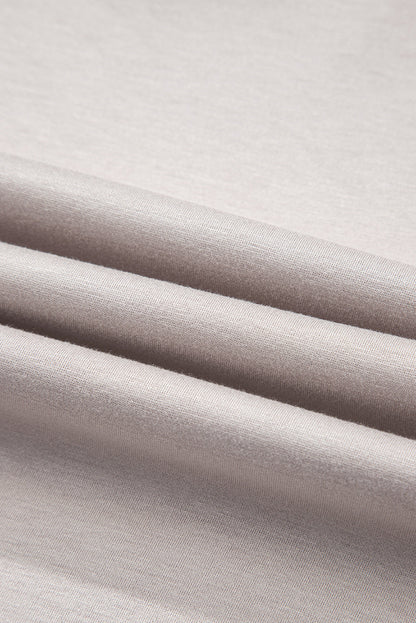 Solid Drop Shoulder Pullover and Mini Skirt Set