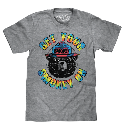 Get Your Smokey On Tie Dye T-Shirt - Gray