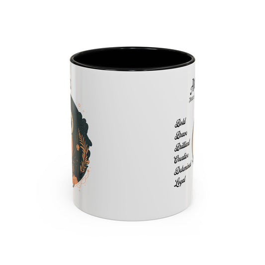 Aries Zodiac Accent Coffee Mug - Bold & Creative Zodiac Mug (11oz)