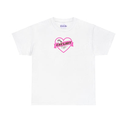 Cat Lady Cafe Unisex Heavy Cotton Tee