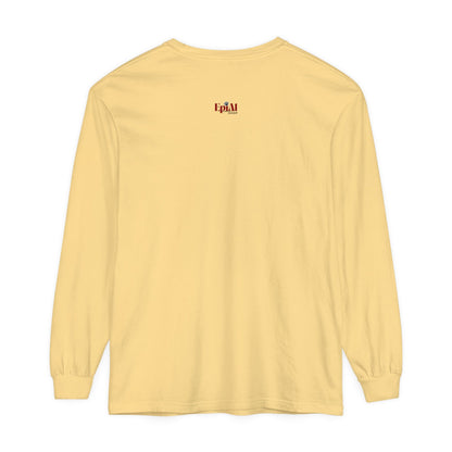 Cat Hair Accessorized Unisex Garment-dyed Long Sleeve T-Shirt