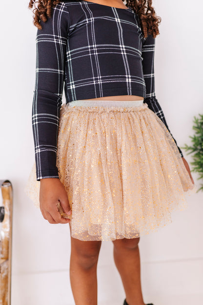 Gold Shimmer | MESH Skort