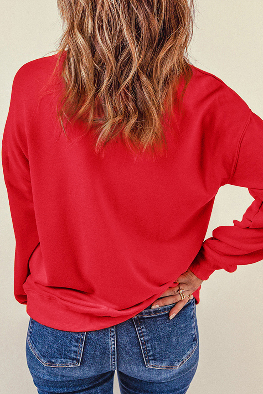 Red Puff XOXO Print Valentines Heart Sweatshirt - Aaria Tees