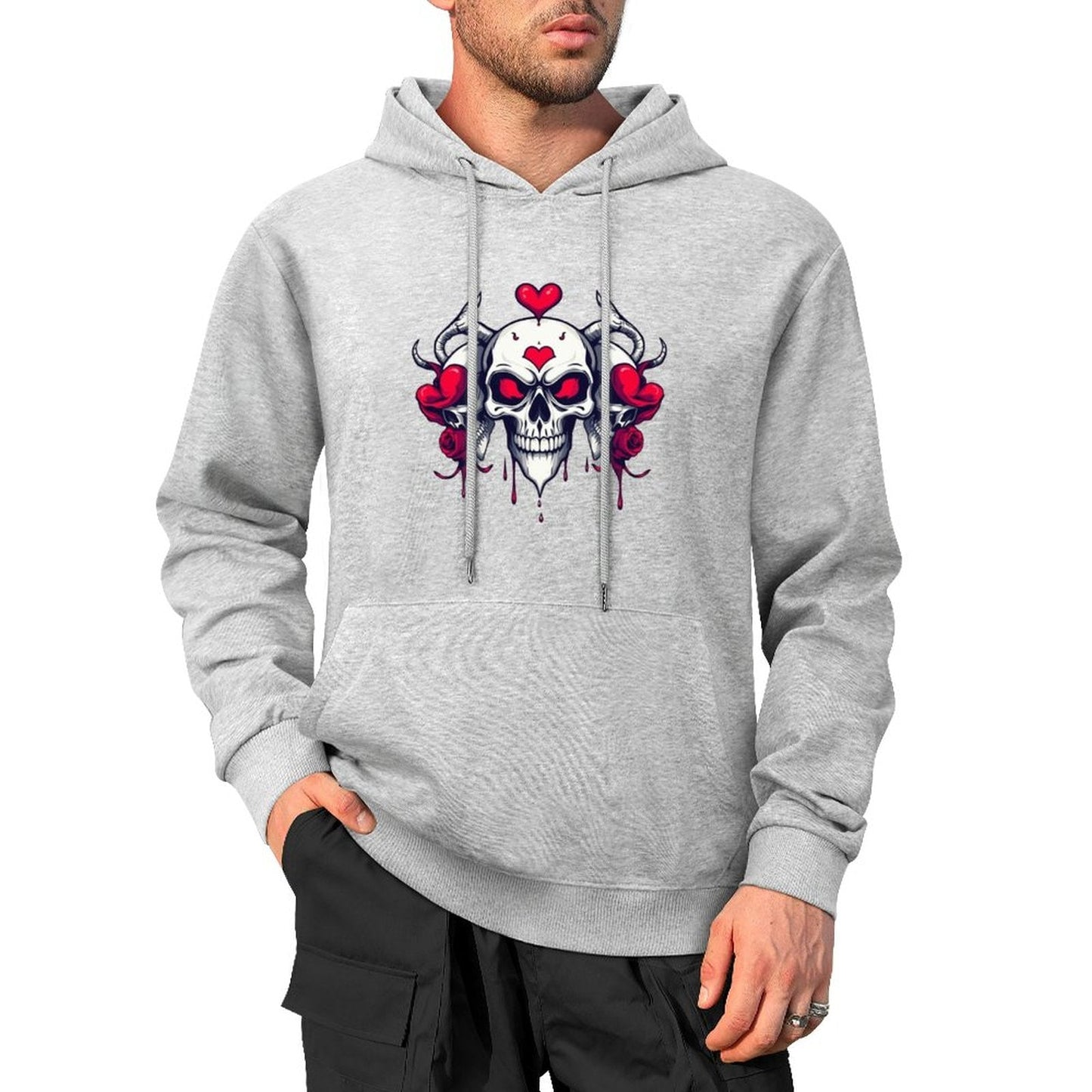 Munsieur Bleeding Royalty: Skull Hoodie for Men
