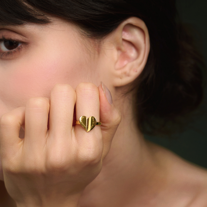 Chapters of Love Engraved Statement Ring