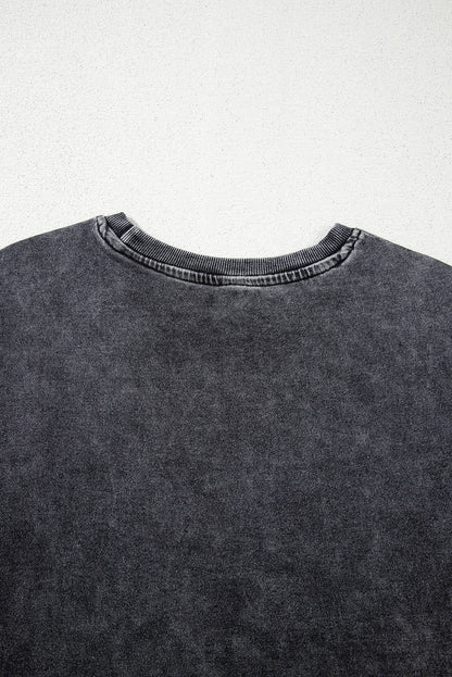 Black Nashville Tennessee Graphic Mineral Washed Vintage Tee