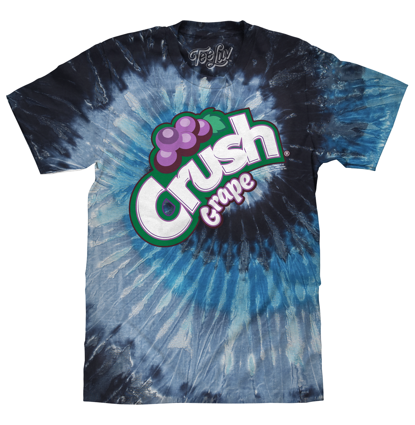 Grape Crush Soda Logo Tie Dye T-Shirt - Evening Sky Tie Dye