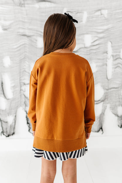 Striped Bow | SIDE-SPLIT SWEATSHIRT