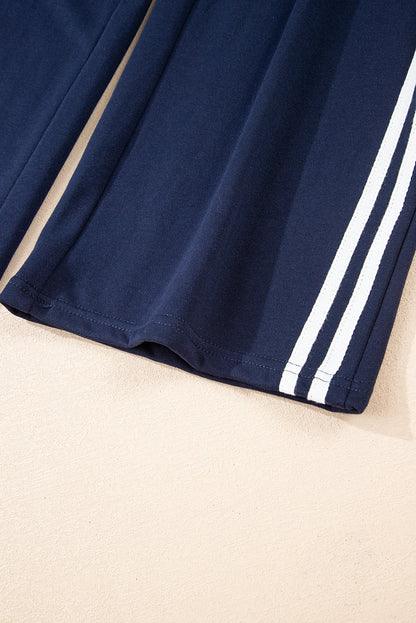 Varsity Stripe Crewneck Pullover and Sweatpants Set
