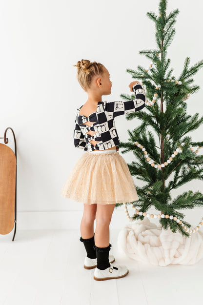 Gold Shimmer | MESH Skort