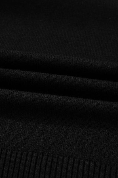 Bow Contrast Trim Long Sleeve Cropped Christmas Sweater