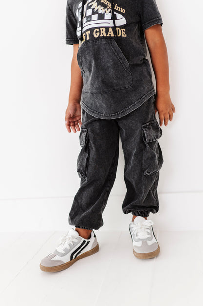 Vintage Black Cargo Joggers