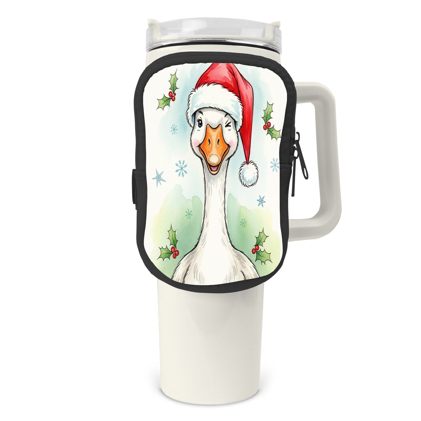 Holly Jolly Goose Pouch/Bag For 40oz Tumbler