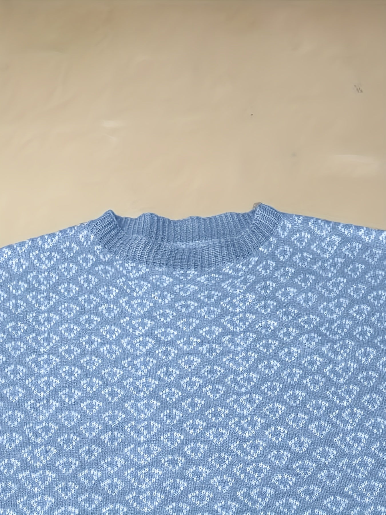 Cozy Light Blue Plus Size Soft Pullover Sweater