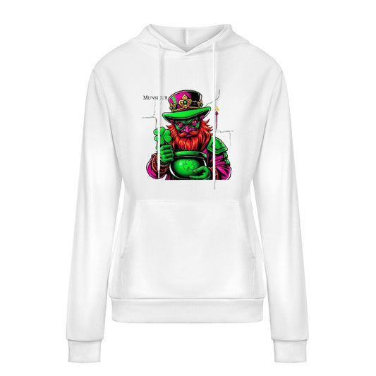 St. Patrick's Day Collection Munsieur Cotton Women's Leprechaun Mafia Boss "Uncle Ron" Sweater with Pocket Aaria Tees