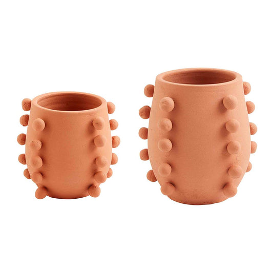 TERRACOTTA BEAD VASES