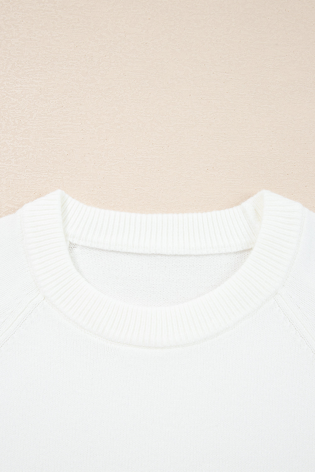 White MERRY Letter Pattern Christmas Raglan Sleeve Sweater