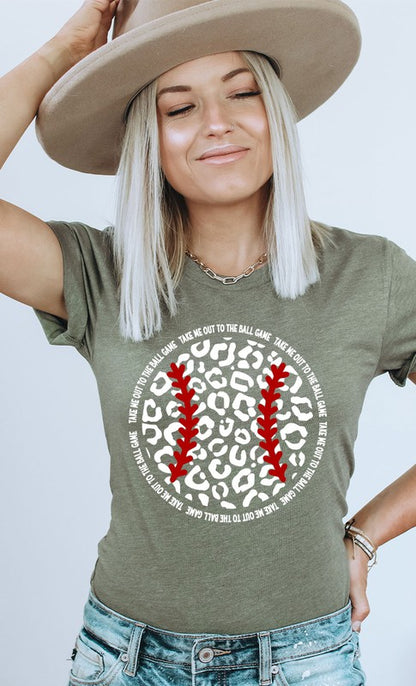 Leopard Baseball Graphic Tee - Aaria Tees