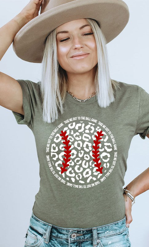 Leopard Baseball Graphic Tee - Aaria Tees