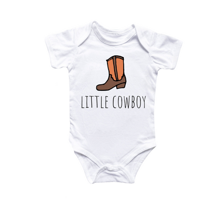 Cowboy Boots Ranch  - Baby Boy Girl Clothes Infant Bodysuit Funny Cute Newborn