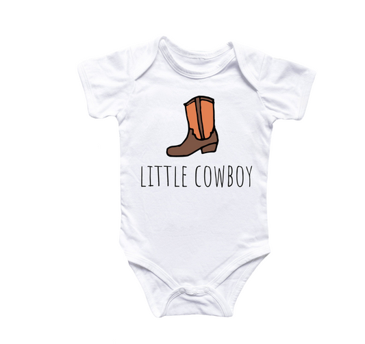 Cowboy Boots Ranch  - Baby Boy Girl Clothes Infant Bodysuit Funny Cute Newborn