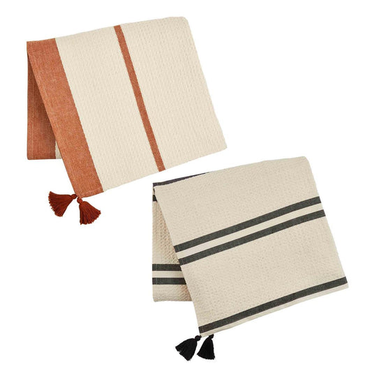WAFFLE/CHAMBRAY STRIPE BLANKETS