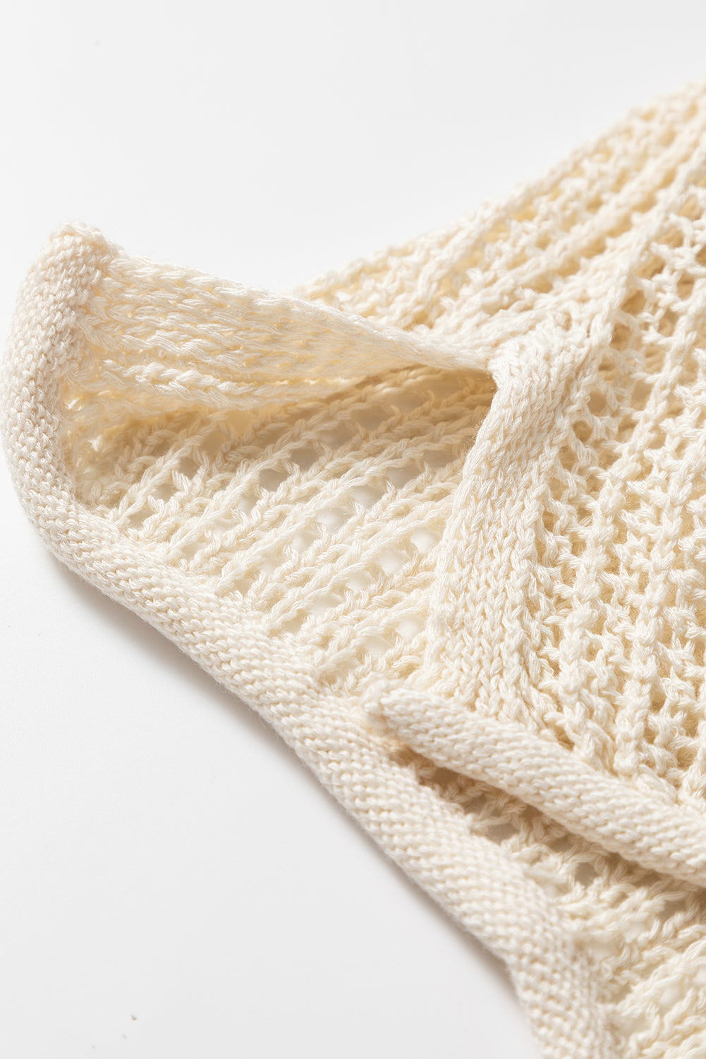 Parchment Hollow Out Knit Star Pattern Accent Plus Size Jumper