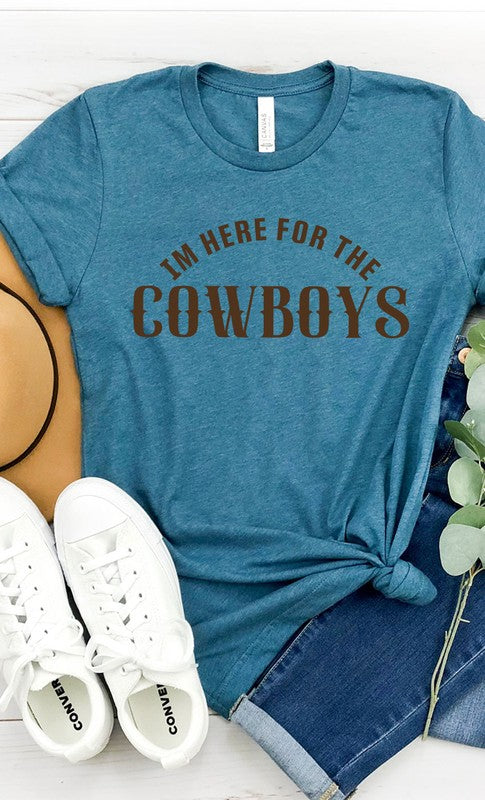 Here For The Cowboys Graphic Tee - Aaria Tees