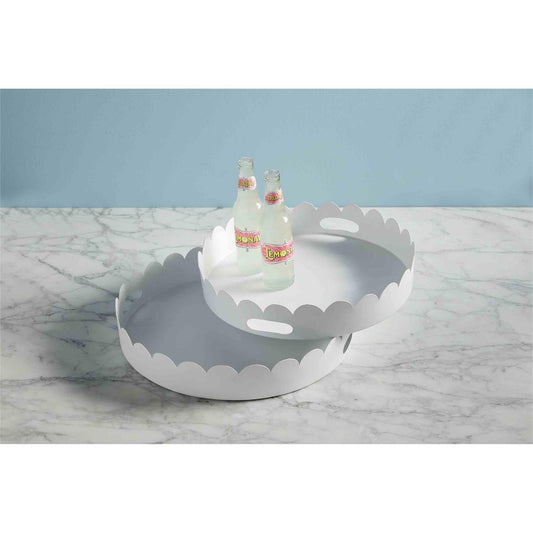 SCALLOPED METAL TRAY
