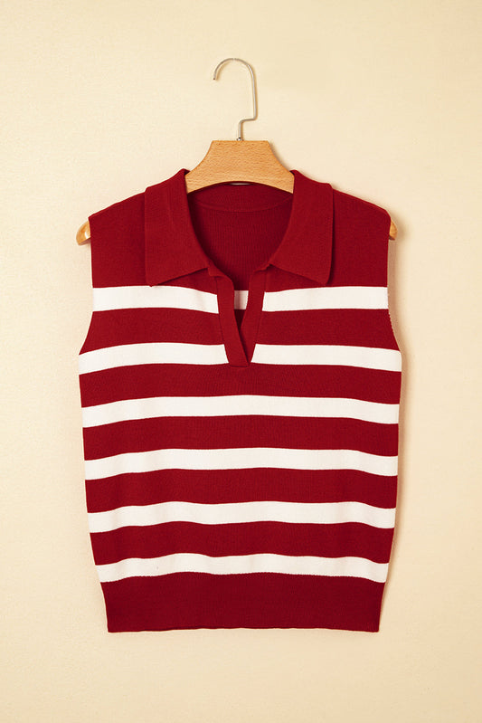 Ariya Stripe Collared Sweater
