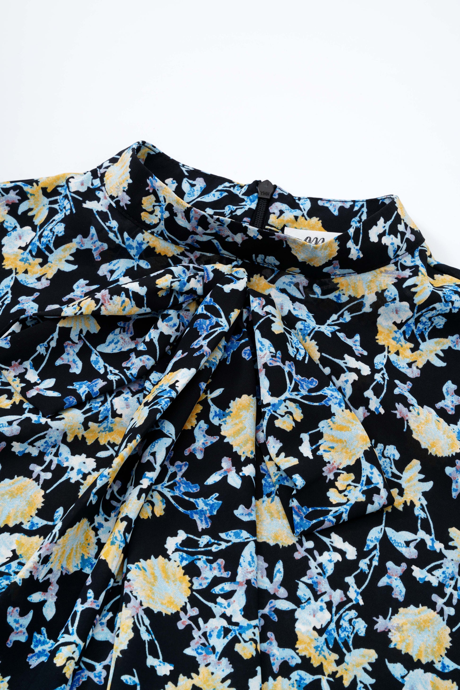 Cuffed Sleeve Floral Blouse - Aaria Tees