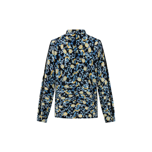 Cuffed Sleeve Floral Blouse - Aaria Tees