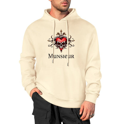 Munsieur Deadly Love: Skull Hoodie for Men