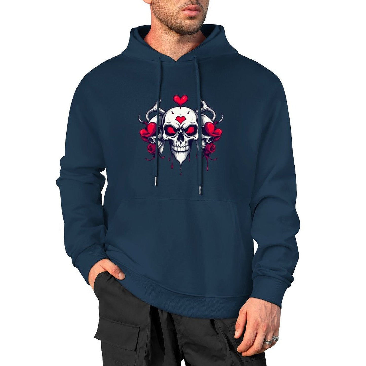 Munsieur Bleeding Royalty: Skull Hoodie for Men