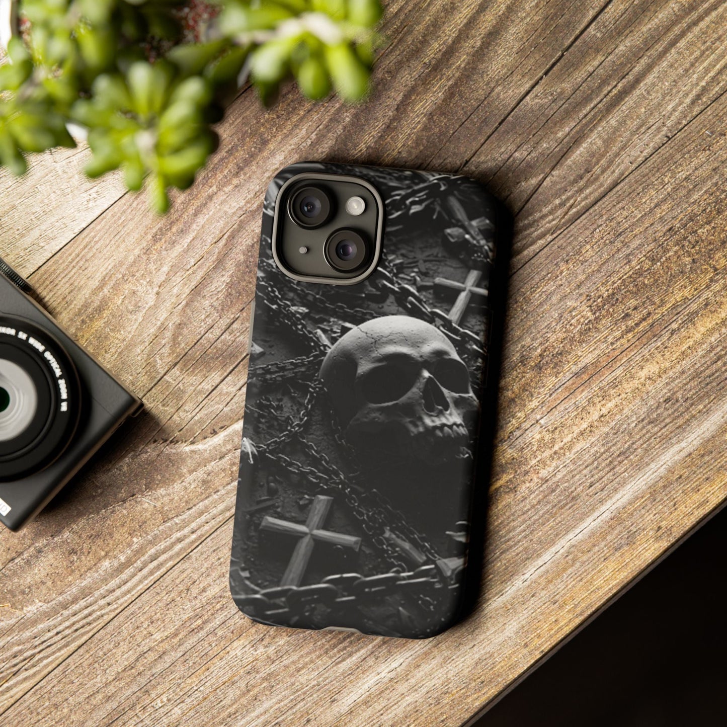 Gothic Skull Tough Phone Case