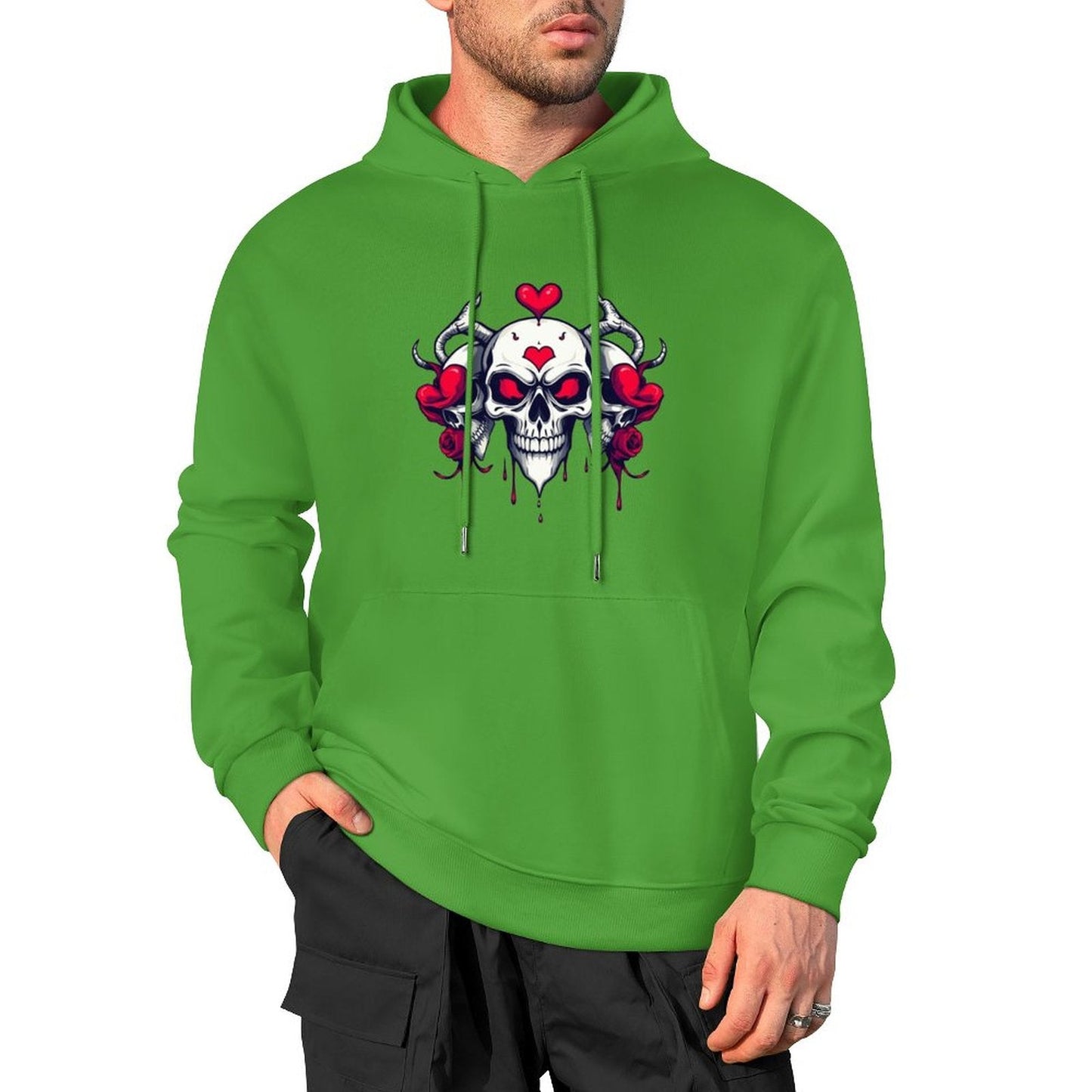 Munsieur Bleeding Royalty: Skull Hoodie for Men