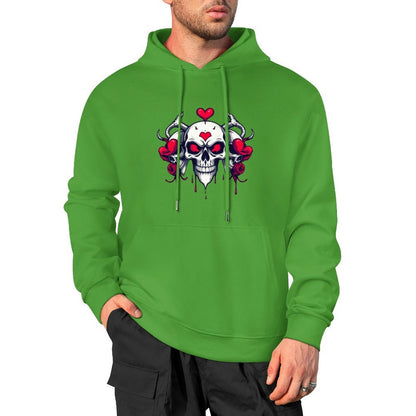 Munsieur Bleeding Royalty: Skull Hoodie for Men