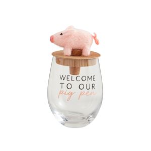 Farm Wine Glass & Stopper Set