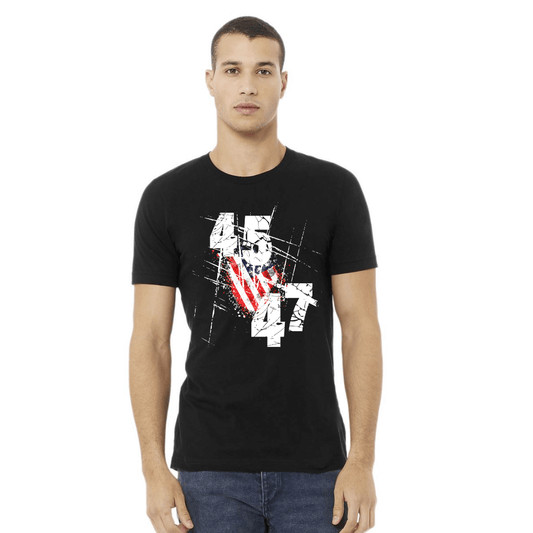 Distressed Graphic 45-47 Trump Unisex T-Shirt Made in USA