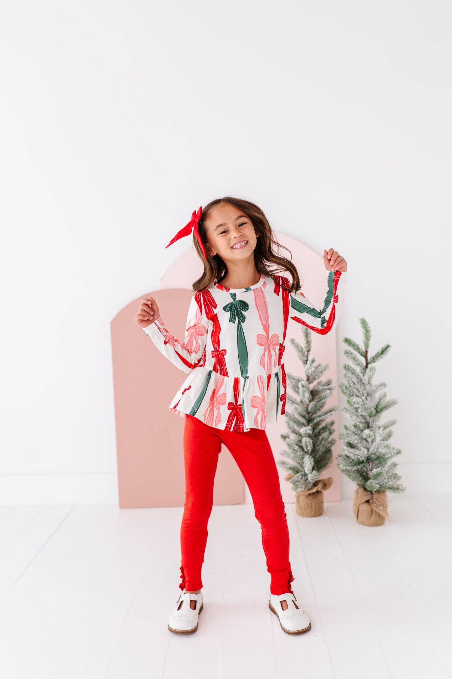 Holly Red | Ribbed SLIM LEGGINGS