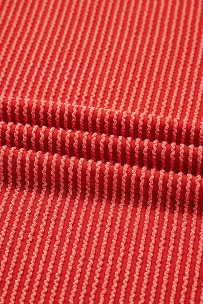 Christmas Merry Corded Knit Long Sleeve Top