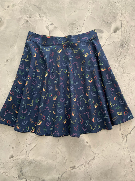 Neon Dinos Skater Skirt - XL only, 1 left!