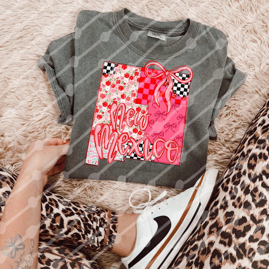 New Mexico patchwork tee or sweatshirt